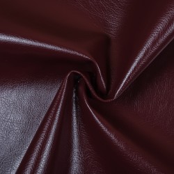 Ткань Дерматин (Кожзам) для мебели, цвет Бордовый (на отрез)  в Шахтах