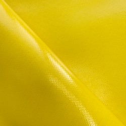 Ткань ПВХ 600 гр/м2 плотная, Жёлтый (Ширина 150см), на отрез  в Шахтах