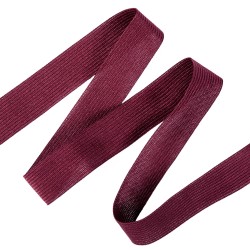 Окантовочная лента-бейка, цвет Бордовый 22мм (на отрез)  в Шахтах
