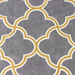 Интерьерная ткань Дак (DUCK), принт &quot;Орнамент на Сером&quot; (на отрез)  в Шахтах