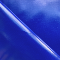 Ткань ПВХ 450 гр/м2, Синий (Ширина 160см), на отрез  в Шахтах