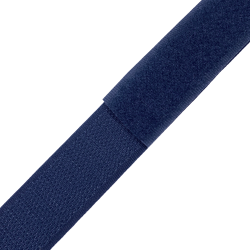 Контактная лента 25мм цвет Тёмно-Синий (Велькро-липучка), на отрез  в Шахтах